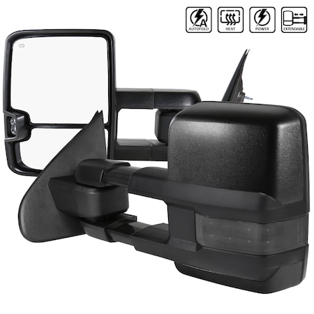 Spec-D Tuning 14-18 Chevrolet Silverado Towing Mirrors, RMX-SIV14G3G-AT-FS RMX-SIV14G3G-AT-FS